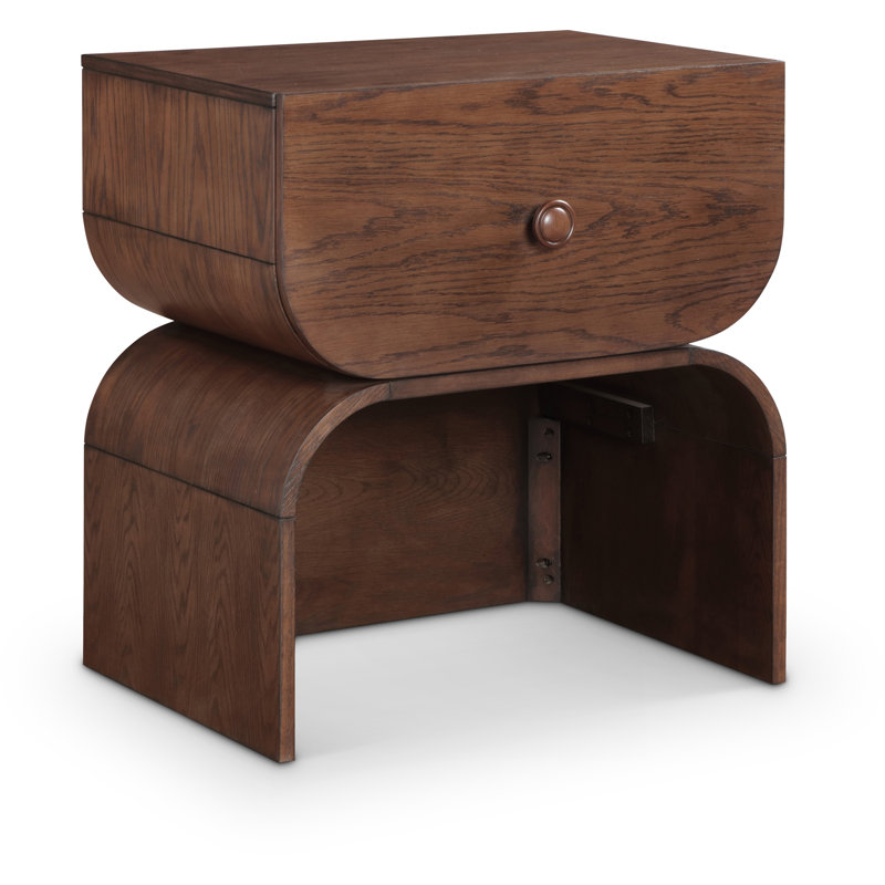 Table de chevet Karrina, Brun