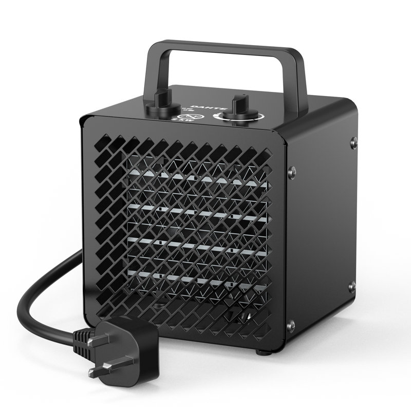 DAHTEC PTC Ceramic Fan Heater – 2000W to 2800W Series for Office – Energy Efficiency Class A, Black, 2000W