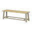 Banc de ferme en rotin massif de 150 cm (59 po), banc d'entrée/salle à manger intérieur/extérieur avec assise tressée, finition pour porche, chambre et salon-502955439-502955438