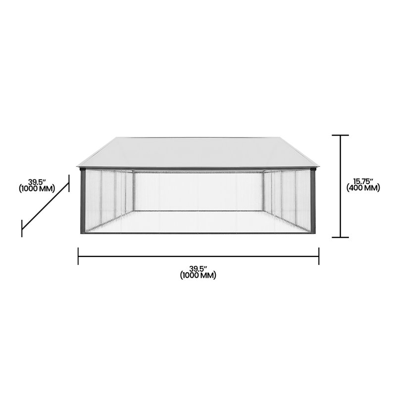 3.3 W x 3.3 D Cold Frame Greenhouse