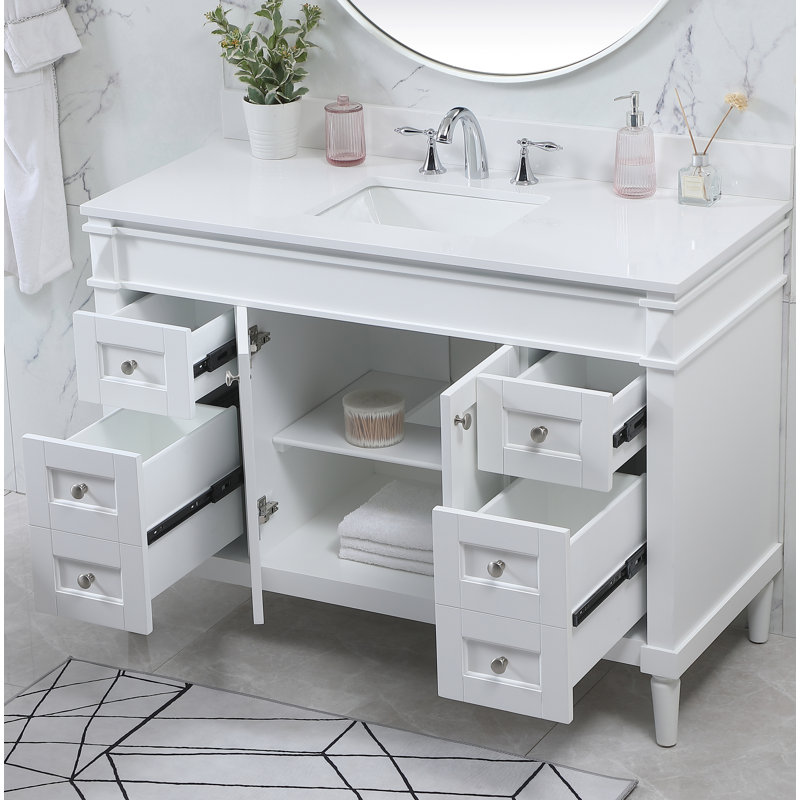 Ensemble de meuble-lavabo simple 48 po Readington, Blanc