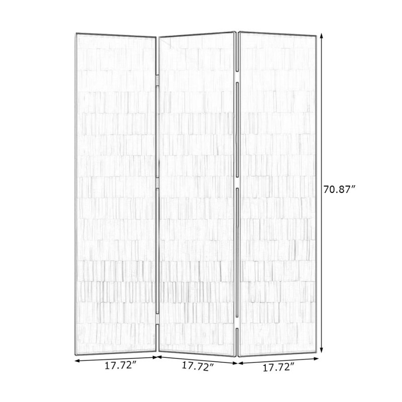 Cloison 3 pièces, H 70,87 po x l 53,15 po x P 1,97 po