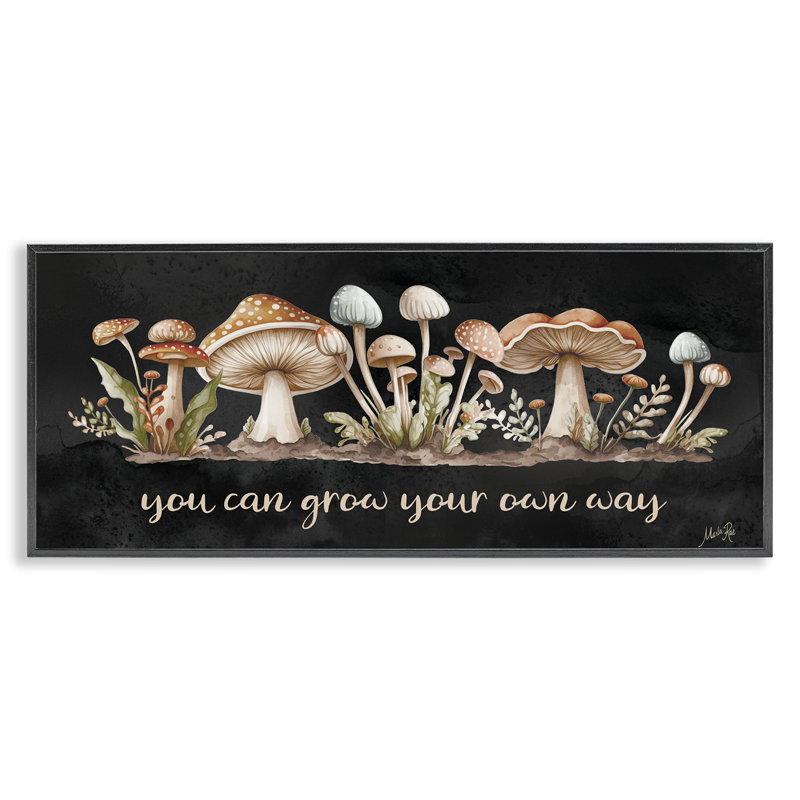 «Grow Your Own Way», estampe numérique, design par Marla Rae, H 10 po x l 24 po, Giclée encadrée noir minuit