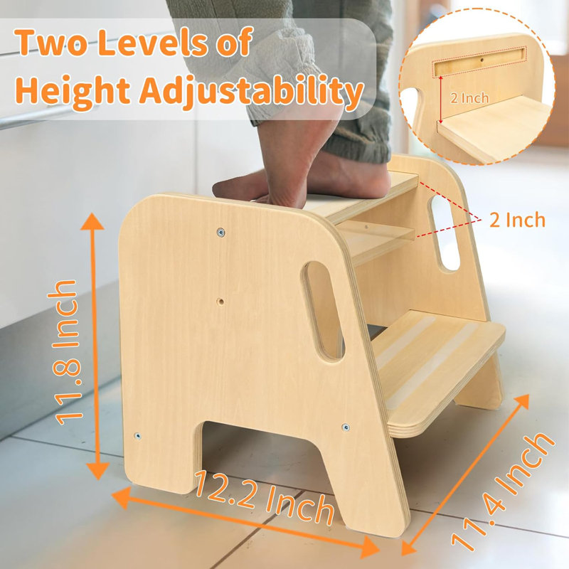 Escabeau en bambou pour enfants