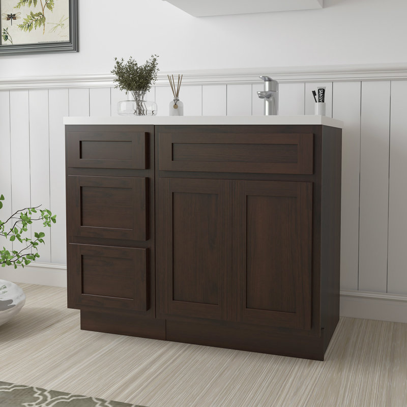 39'' Single Bathroom Vanity Base Only, Brown
