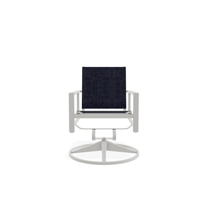 Tribeca Sling Swivel Rocker, Snow, Moments Navy