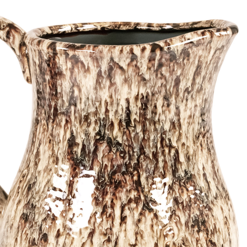 Distressed Pitcher, 14" H x 8" W x 11.5" L