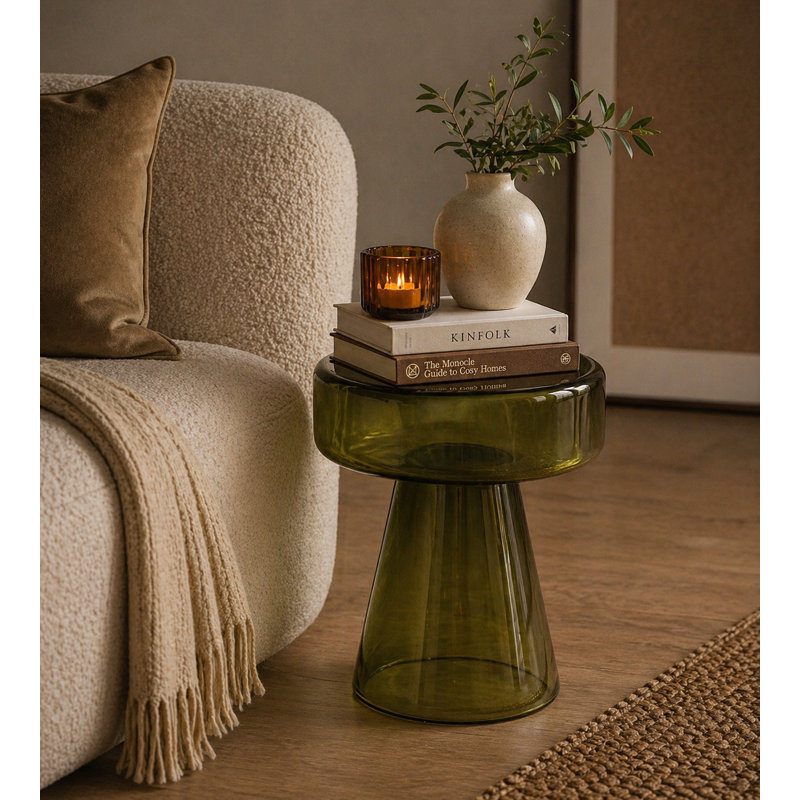 Table en verre Orvello Olive