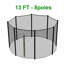 Freeport Park Bulverde Replacement Trampoline Safety Net Enclosure Surround Netting 13FT - 8Pole