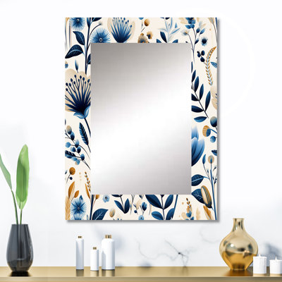 Thabo Nordic Blue Bloom Scandinavian Floral - Art mural unique