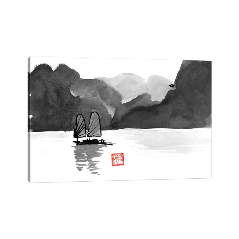 Baie D'along by Péchane - Print on Canvas, Wrapped Canvas, 152.5 cm H x 101.5 cm W x 3.175 cm D