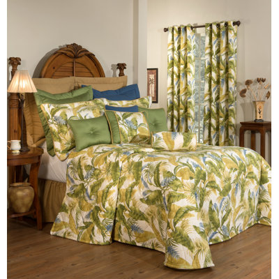 Cayman II Tropical Cotton Floral Bedspread