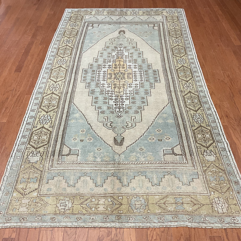 Tapis turc en laine Oushak fabriqué à la main Herat