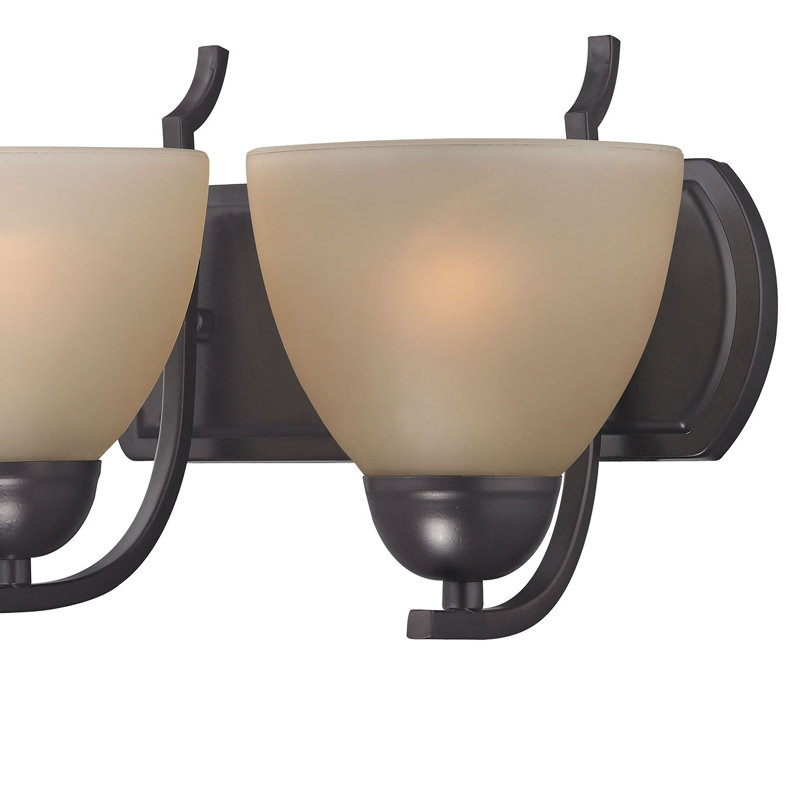 Éclairage pour salle de bain à 3 lumières de 20 po de large Kingston - Bronze huilé, 10" H x 20" W x 9" D, 3 Lights