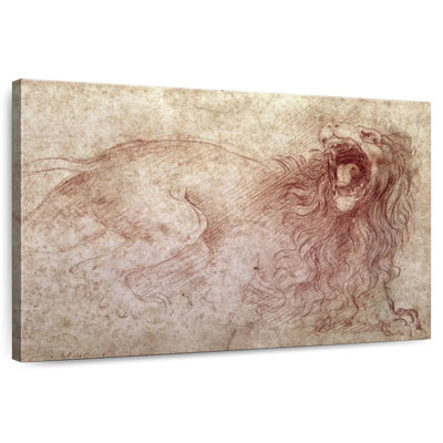 Esquisse d'un lion rugissant