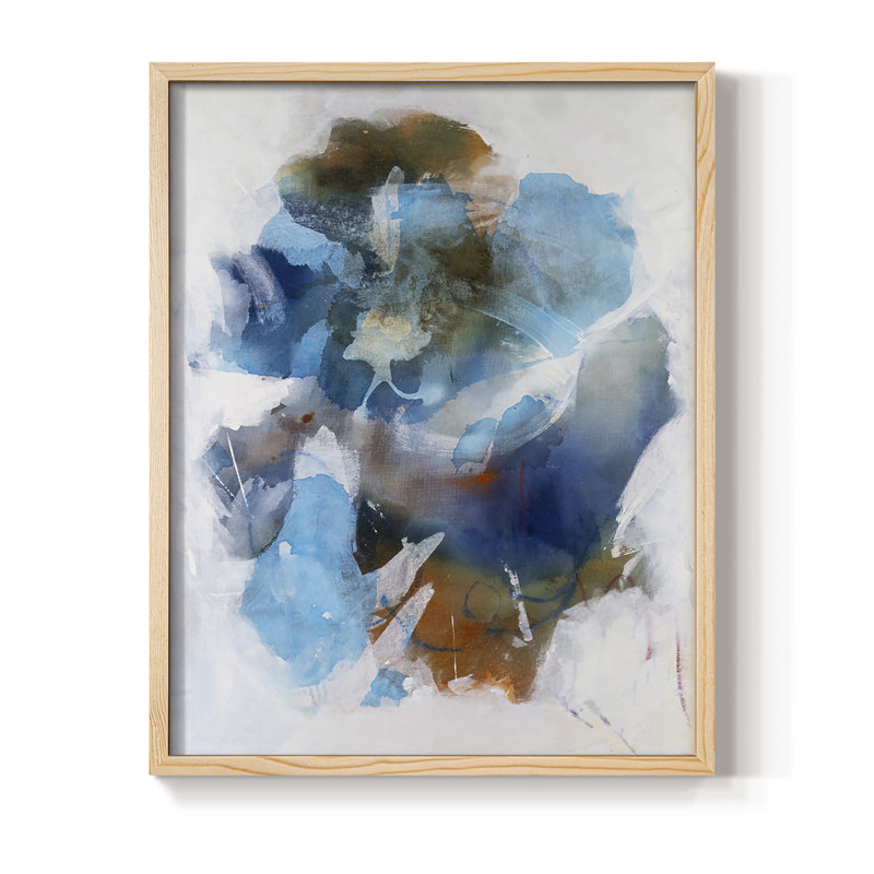 «Misty Blue II», reproduction encadrée - bois massif, Naturel, H 11 po x l 9 po