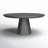 Round Concrete Outdoor Dining Table , 63 " W 63 " D-57338596