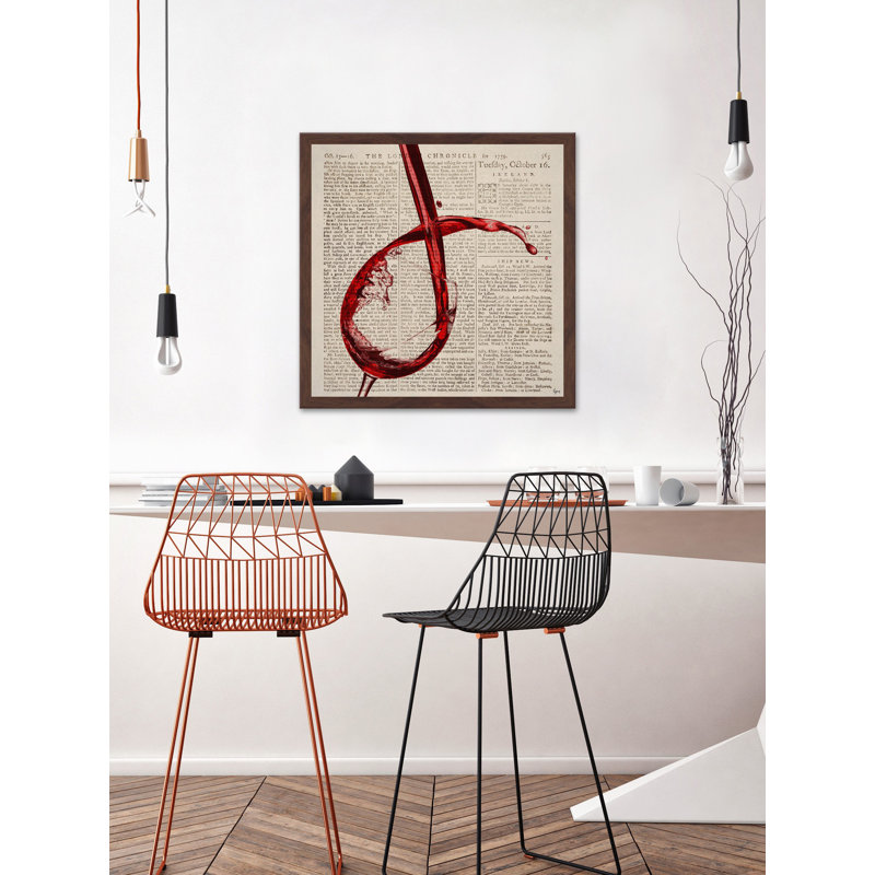 « merlot », reproduction d’art encadrée, H 12 po x l 12 po x P 1,5 po