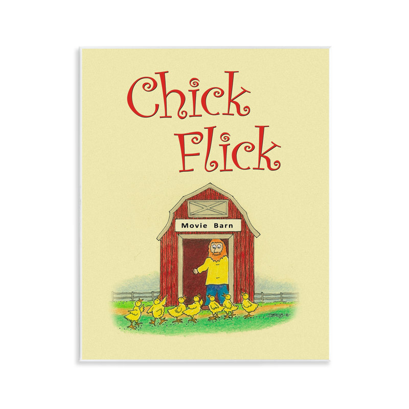 Plaque murale Chick Flick, jeu de mots par Roger Straub