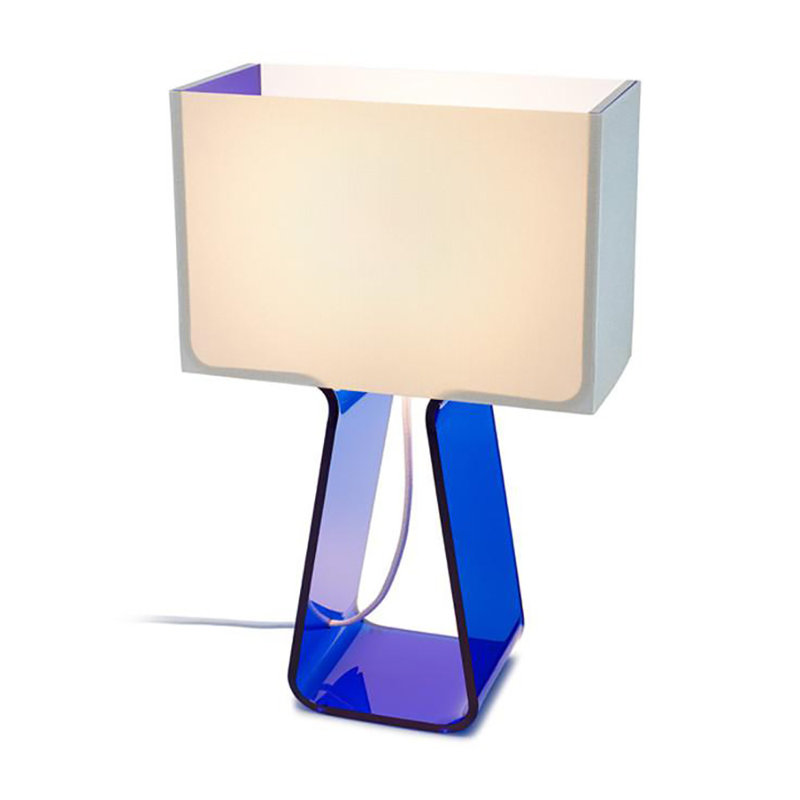 Lampe de table à haut tubulaire, Bleu foncé
