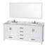 Sheffield 80" Freestanding Double Bathroom Vanity with Marble Top with 70" Mirror-1149129601