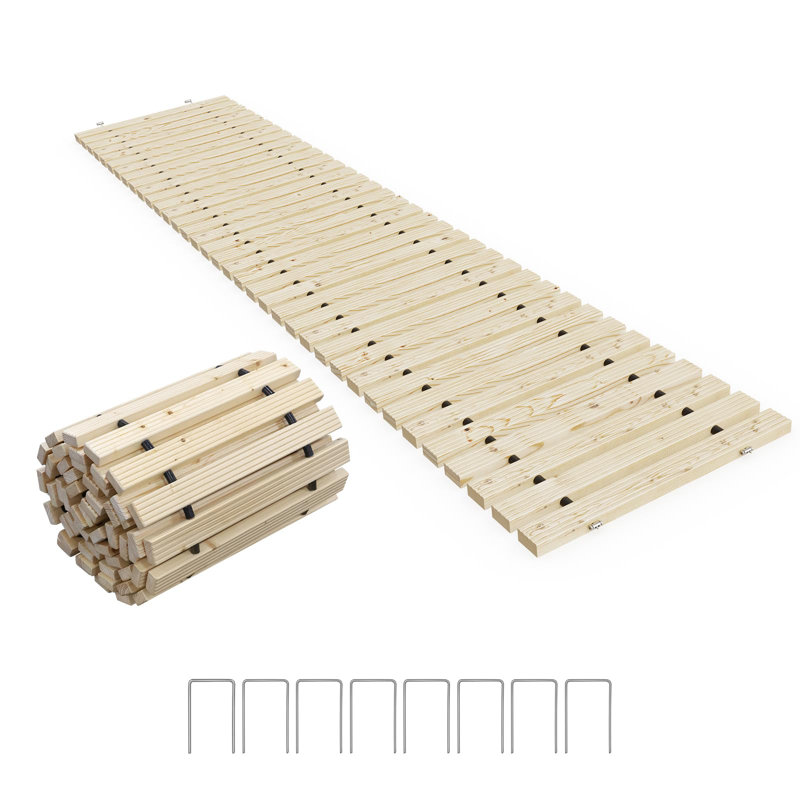 Sentier en bois Siculaire, H 96 po x l 19 po x P 0,1 po