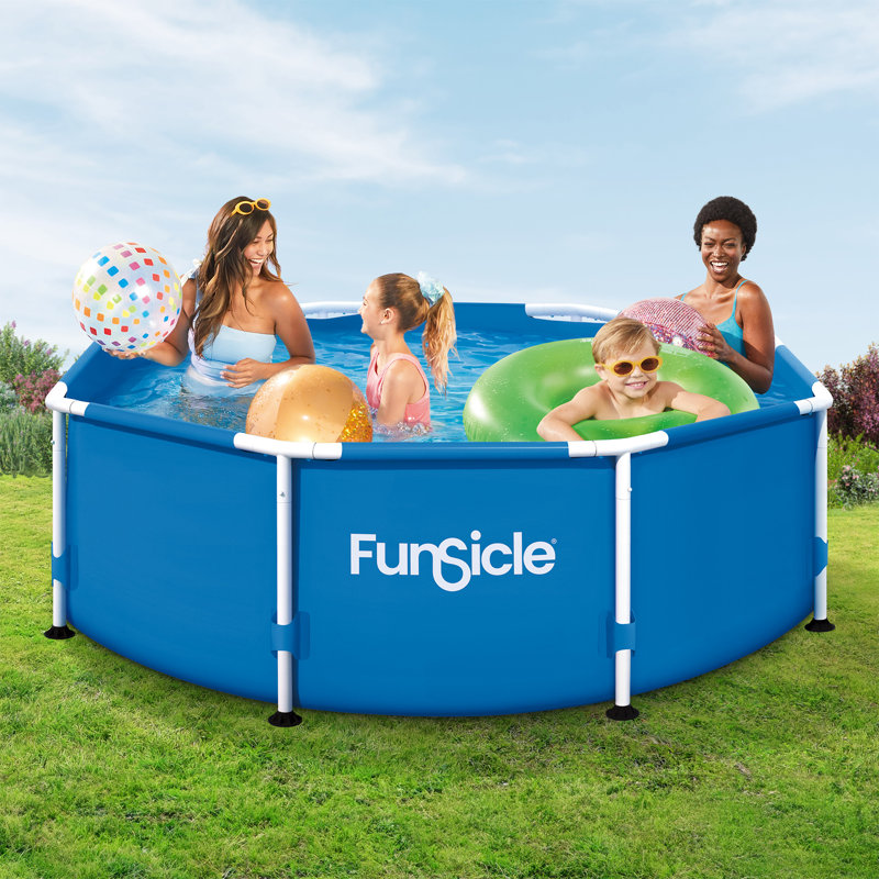Plastic Round Frame Set Pool H x W x L , with Pump Included, 8' x 30", SkimmerPlus Pump