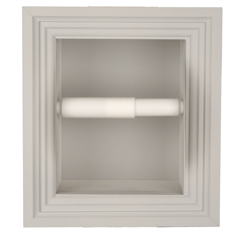 Porte-papier hygiénique encastré Tracy, Gris