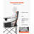Oversized Camping Chairs, 450 lbs Heavy Duty Support, Portable Folding Camp Chairs with Padded Backrest & Armrests, Cup Holder & Side Pocket, Cooler Bag, Carry Bags for Outdoor, Fishing
