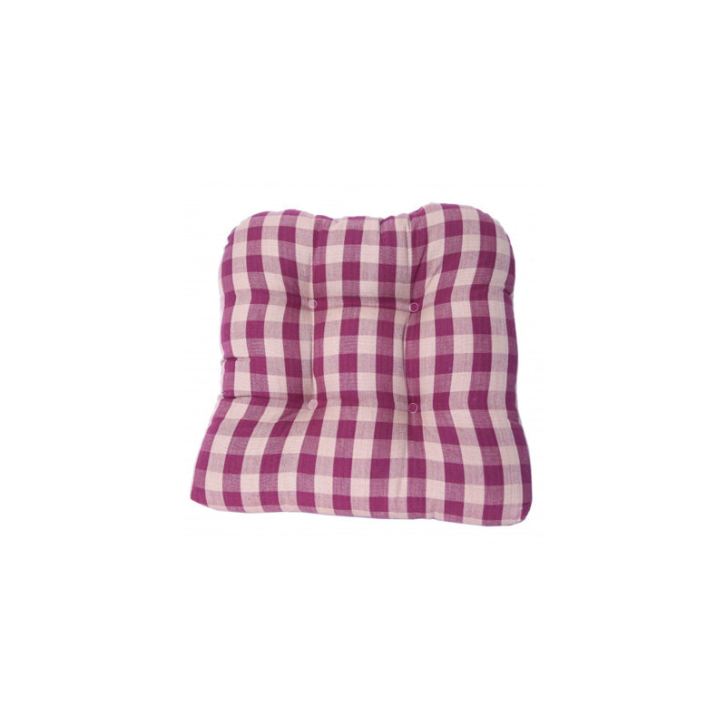 Outdoor 4'' Dining Chair Chair Pad, Burgundy
