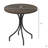 Outdoor Side Table, 26" Round Patio Table With Steel Frame And Slat Tabletop