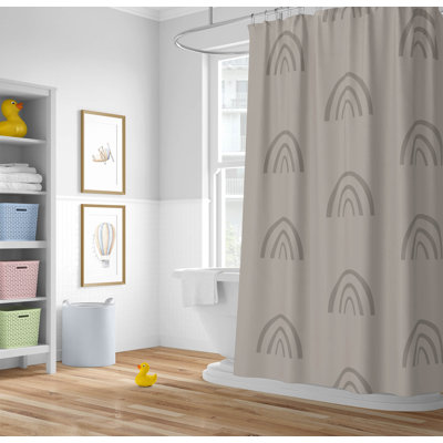Plain Bows Match Ultra-Thin Lightweight Shower Curtain