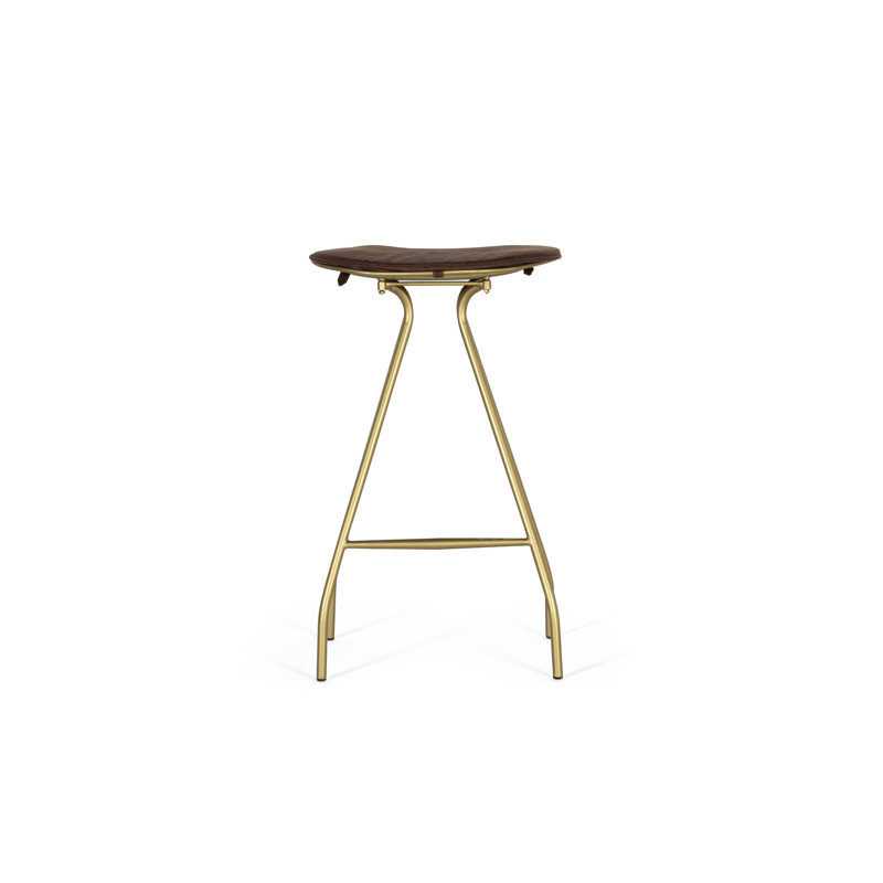 Amber-Leigh Upholstered Counter Stool with Metal Frame