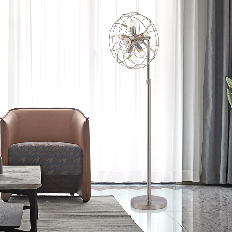 Aniki 62'' Novelty Floor Lamp, Nickel, Nickel