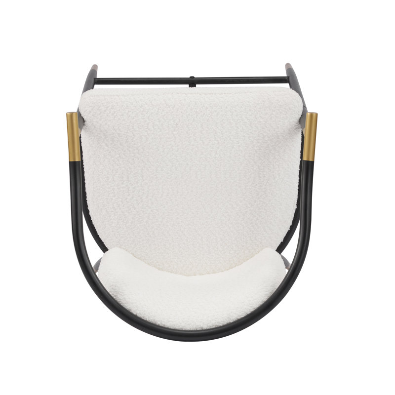 Roomfillers, ensemble de 2 tabourets de comptoir rembourrés avec cadre en métal pour îlot de cuisine, beige, Blanc blanc