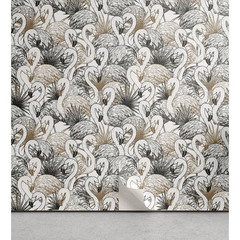 Panneau de papier peint Irvyn Tropical Exotic Feathery, L 13 po x L 100 po