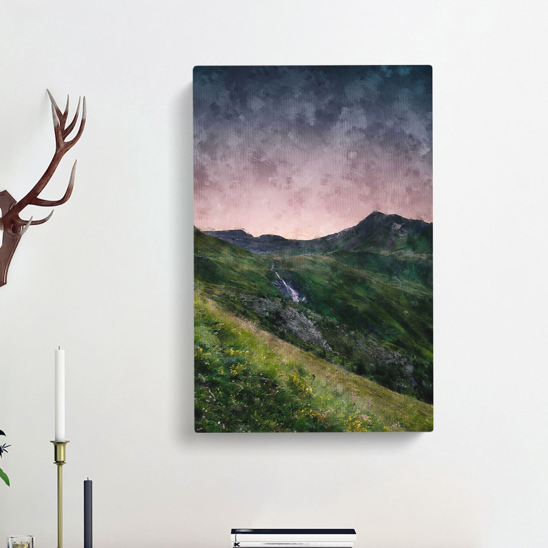 High Alpine Road In Austria - Wrapped Canvas