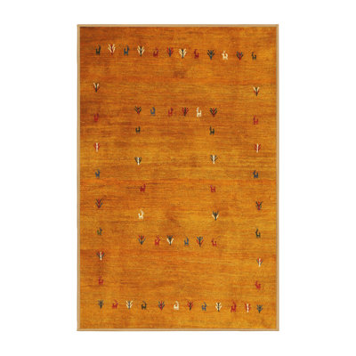 Tapis contemporain jaune