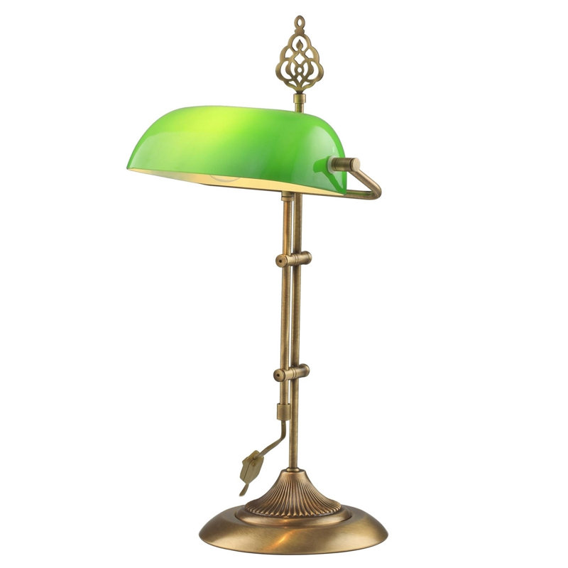 Eilish Metal Desk Lamp, Green Vintage