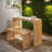 Person Wood Double  Pedestal Dining Set