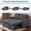 Canapé-lit convertible avec dossier réglable et ports USB-2083368611