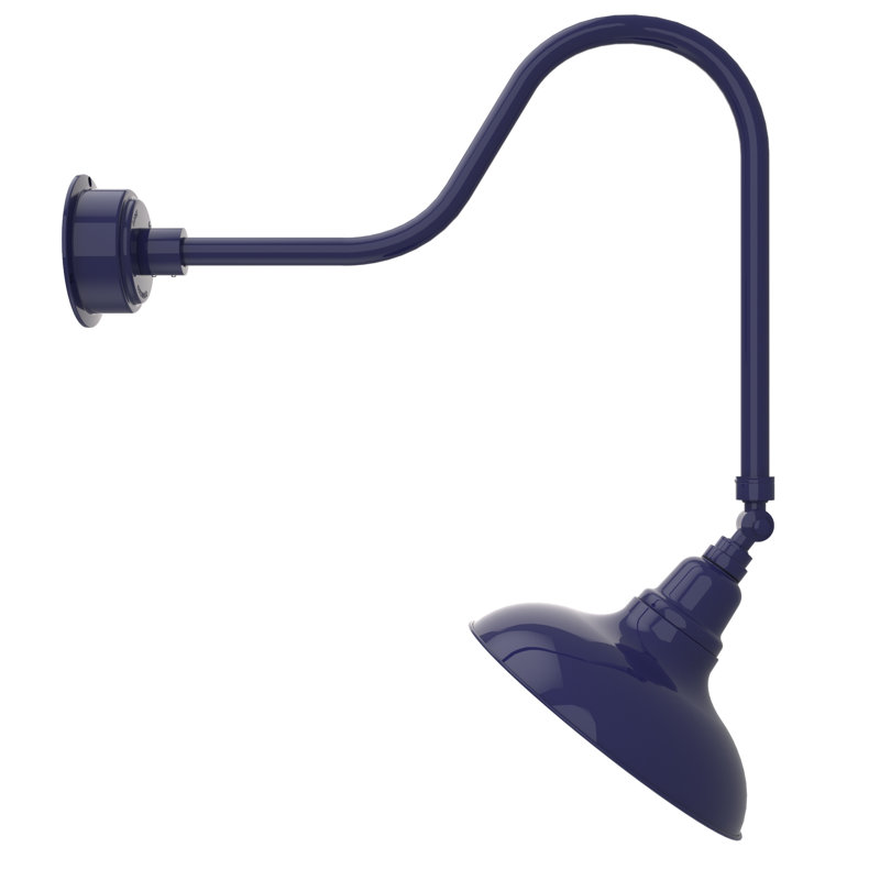Luminaire de grange d'extérieur à DEL Adesh, Bleu de cobalt