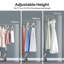 Double Rail Clothes Rack on Wheels, 295kg(650lbs) Capacity with Bottom Shelf, Extendable Length & Height-118673050