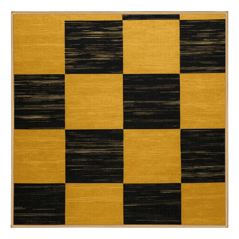 Machine Washable Botanical Brown Area Rug, Square 3'