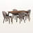 Kingery Light Grey 5-Pc Dining Set With Mid-Century Modern Style, 32.68'' H X 19.88'' W X 23.62'' D-28199608
