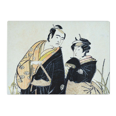 Tempered Glass Sojuro & Kikunojo by Katsukawa Shunko Chopping Board