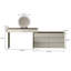 Meuble-lavabo extensible 47,24 po gris