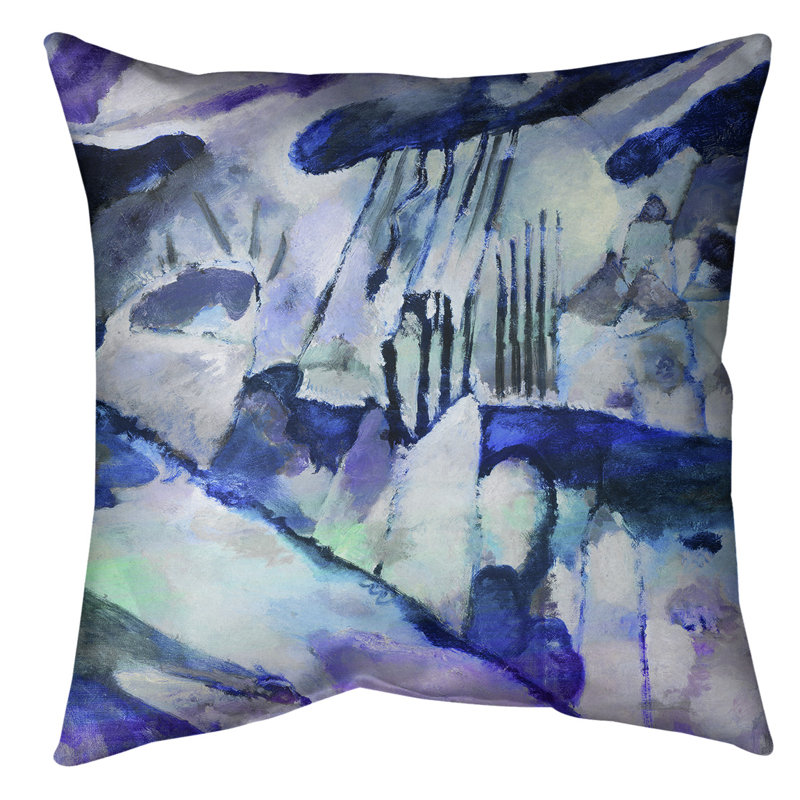 Wassily Kandinsky Throw Pillow, 20" x 20", Poly Fill, Blue