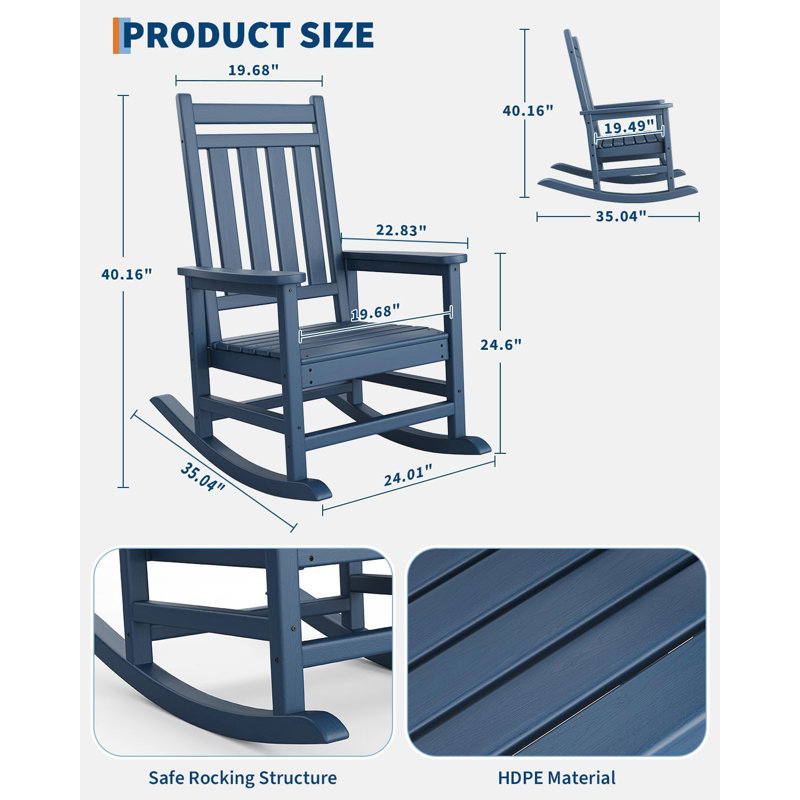 Outdoor Chair, Navy
