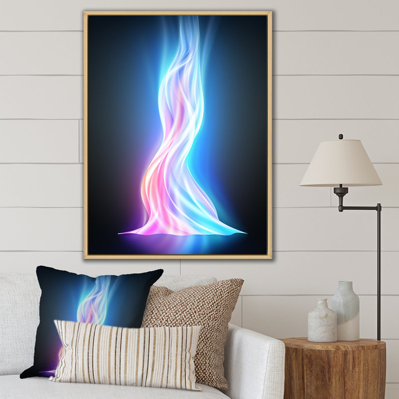 «Space Light Beam», reproduction sur toile, H 32 po x l 16 po x P 1 po, Cadre naturel flottant